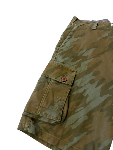 Mambo Men’s Cargo Shorts Size 32 Green Army Camouflage Pockets Surf Loud Dog - Picture 2 of 5