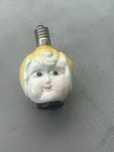 Vintage C6 Figural Milk Glass Light Bulb Japan Double-Sided Doll Face TESTED