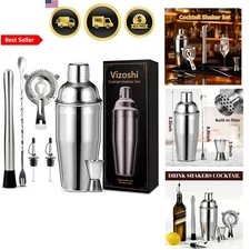 Cocktail Shaker Set Bar Kit Mixology Bartender Tools Home Bar Accessories