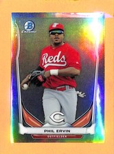 2014 Bowman Draft Chrome Refractor #CTP-24 Phil Ervin Cincinnati Reds