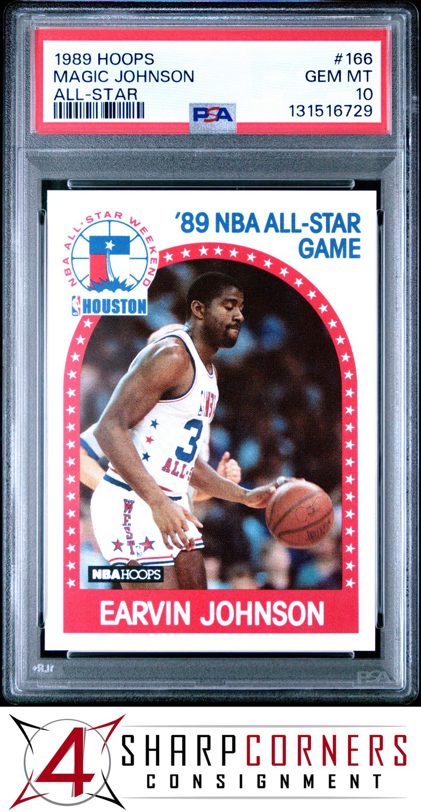 1989 HOOPS ALL-STAR #166 EARVIN MAGIC JOHNSON HOF PSA 10