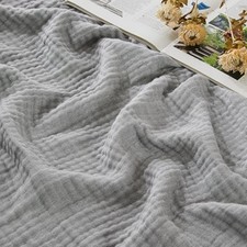 Cotton Muslin Blanket Breathable Gauze Soft Twin XL 22 - Heather Grey
