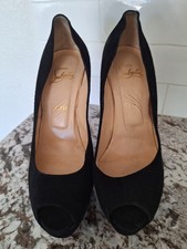 Christian Louboutin tacco nero punta aperta taglia 40