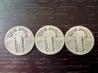 Old World US Coin Lot of 3 -  90% Silver Standing Liberty Quarter - Maybe 1926