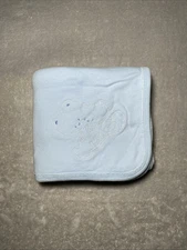 The Childrens Place Blue Baby Blanket Bears Reversible Stripes Jersey Knit Lovey