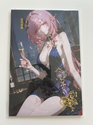 Elysia Cocktail Illustration Honkai Impact A5 Board Goddess Story