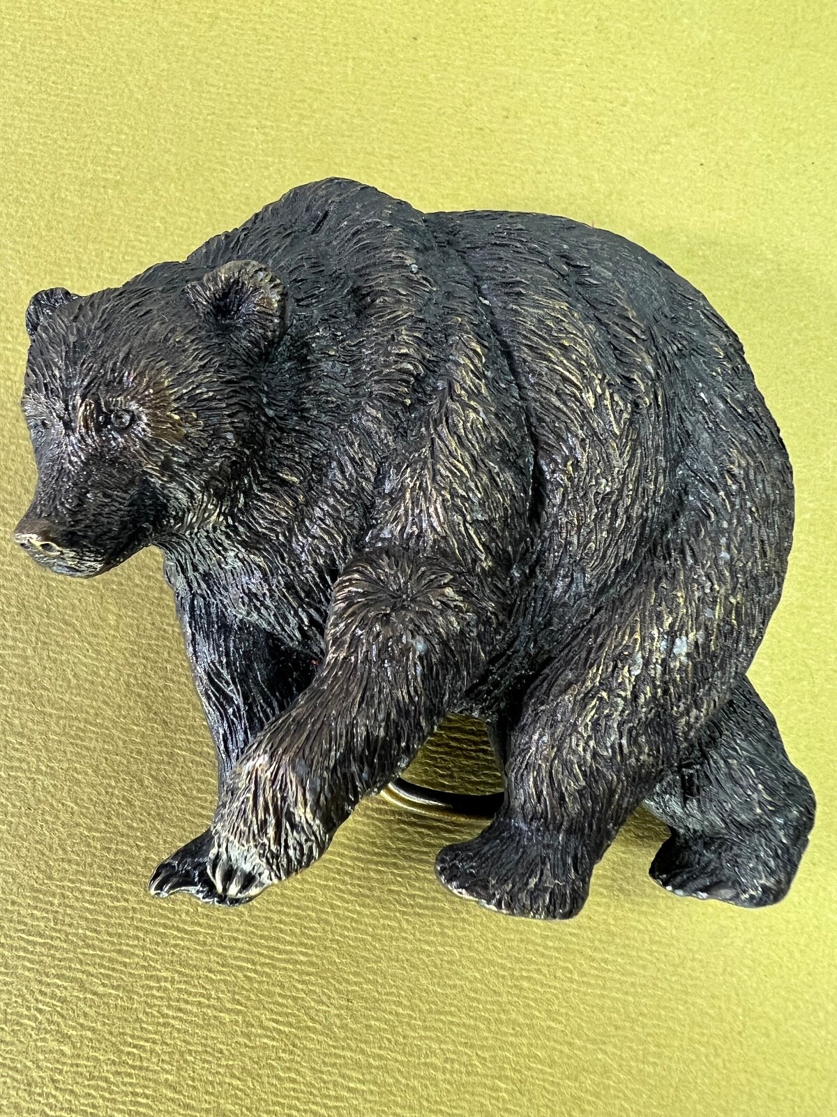 Bergamot Brass Works Grizzly Bear Brass Belt Buckle 1… Gem