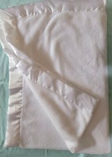 Trend Lab White Plush Baby Blanket 30x40" soft newborn