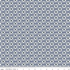 Fat Quarter Riley Blake "Bee Plaids" Hugs Blue Lori Holt Quilt Cotton