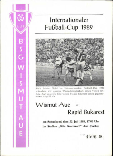 IFC 22.07.1989 BSG Wismut Aue - Rapid Bukarest - Bild 1 von 5