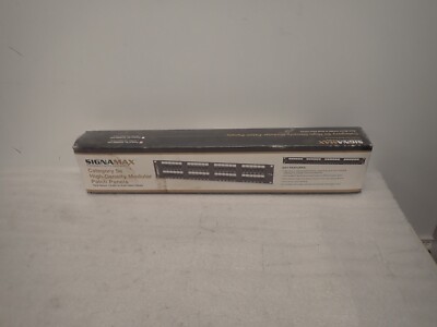 NEW NIB SIGNAMAX 24458MD-C5E 24-port 110-IDC to RJ45 Cat 5e Patch Panel