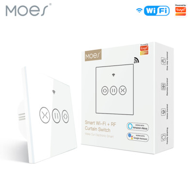 MOES Smart Rolladenschalter WLAN Jalousie Zeitschaltuhr APP&RF Fernbedienung