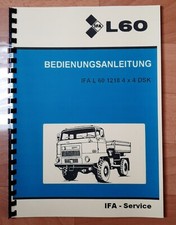OPERATING INSTRUCTIONS IFA L60 DSK TIPPER L 60 W50 W 50 URAL ROBUR NVA