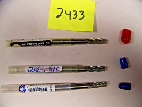 MIXED LOT OF 3 SOLID CARBIDE BORING ENDMILLS (ITEM #2433) - 第 1/2 張圖片