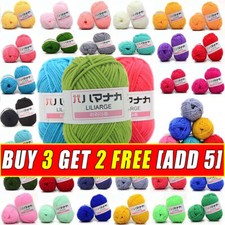 Baby Yarn 25g Milk Cotton Washable Wool Soft Knitting Crochet UK Ball