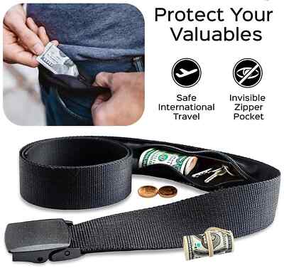 Money Belt for Men Travel Security Belt with Hidden Money