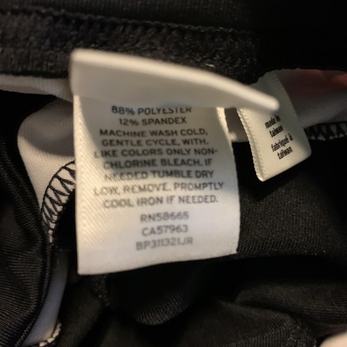 Pantalones de yoga elásticos para mujer BP Nordstrom talla mediana recortados negros rosa - Imagen 6 de 6