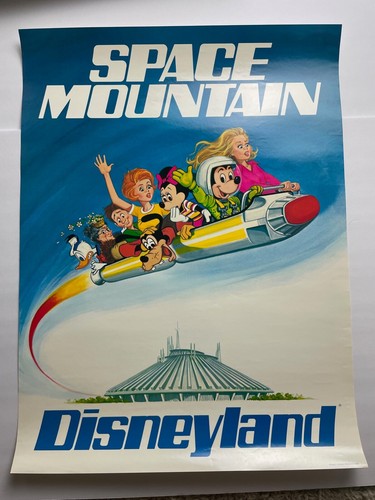 1977 Disneyland Space Mountain Poster 18x24 Zoll Mickey Mouse