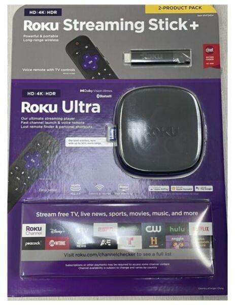  Roku Streaming Stick - Portable 4K/HDR/Dolby Vision Streaming  Device, Voice Remote, Free & Live TV