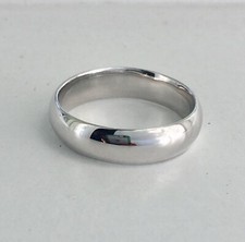 5MM 10K WHITE GOLD MEN S WOMEN S BAND RING WEDDING ANNIVERSARY ENGAGEMENT 9-13