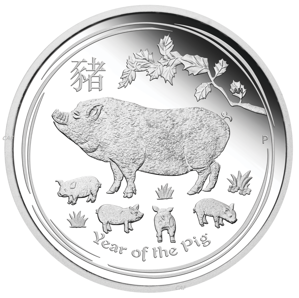 2019 Australia PROOF Lunar Year of the Pig 1/2 oz SIlver 50c half