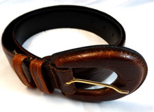 The Limited Brown Genuine Leather Belt Made in Italy Size L
