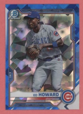 Ed Howard 2021 Bowman Chrome SAPPHIRE REFRACTOR Rookie #BCP-12 CUBS | eBay