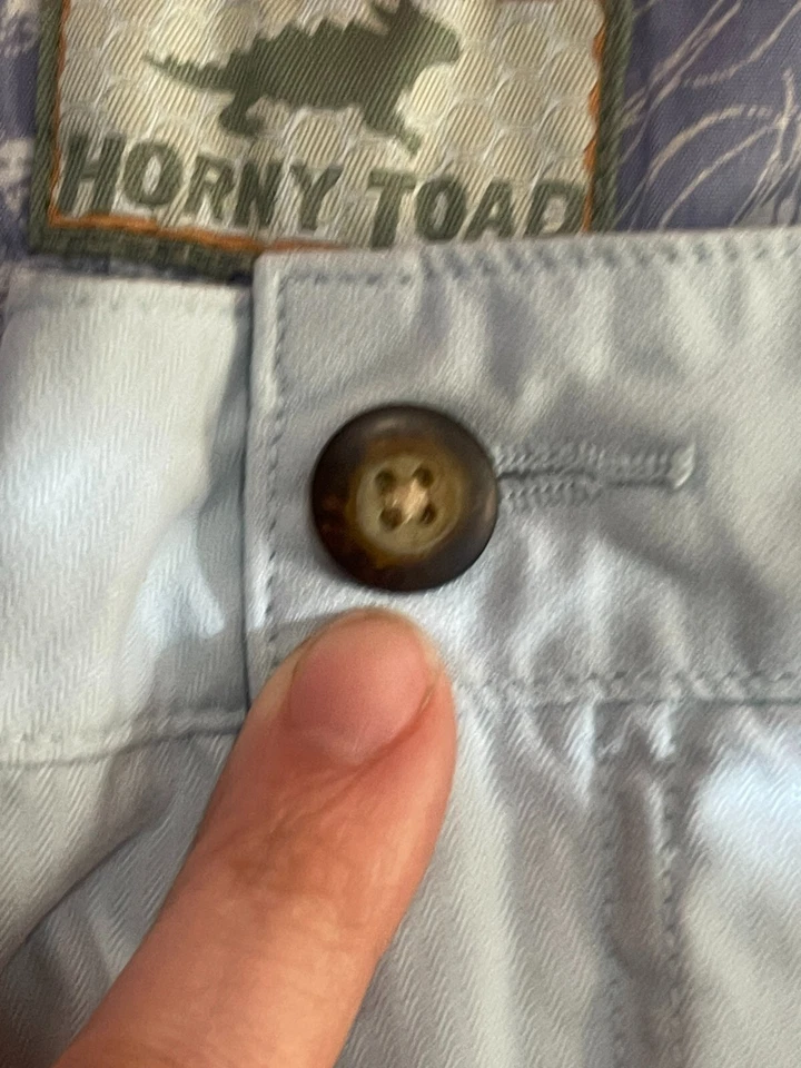 Shorts Horny Toad, Feminino Tamanho 10, Azul, Cordão Cintura - Imagem 4 de 4