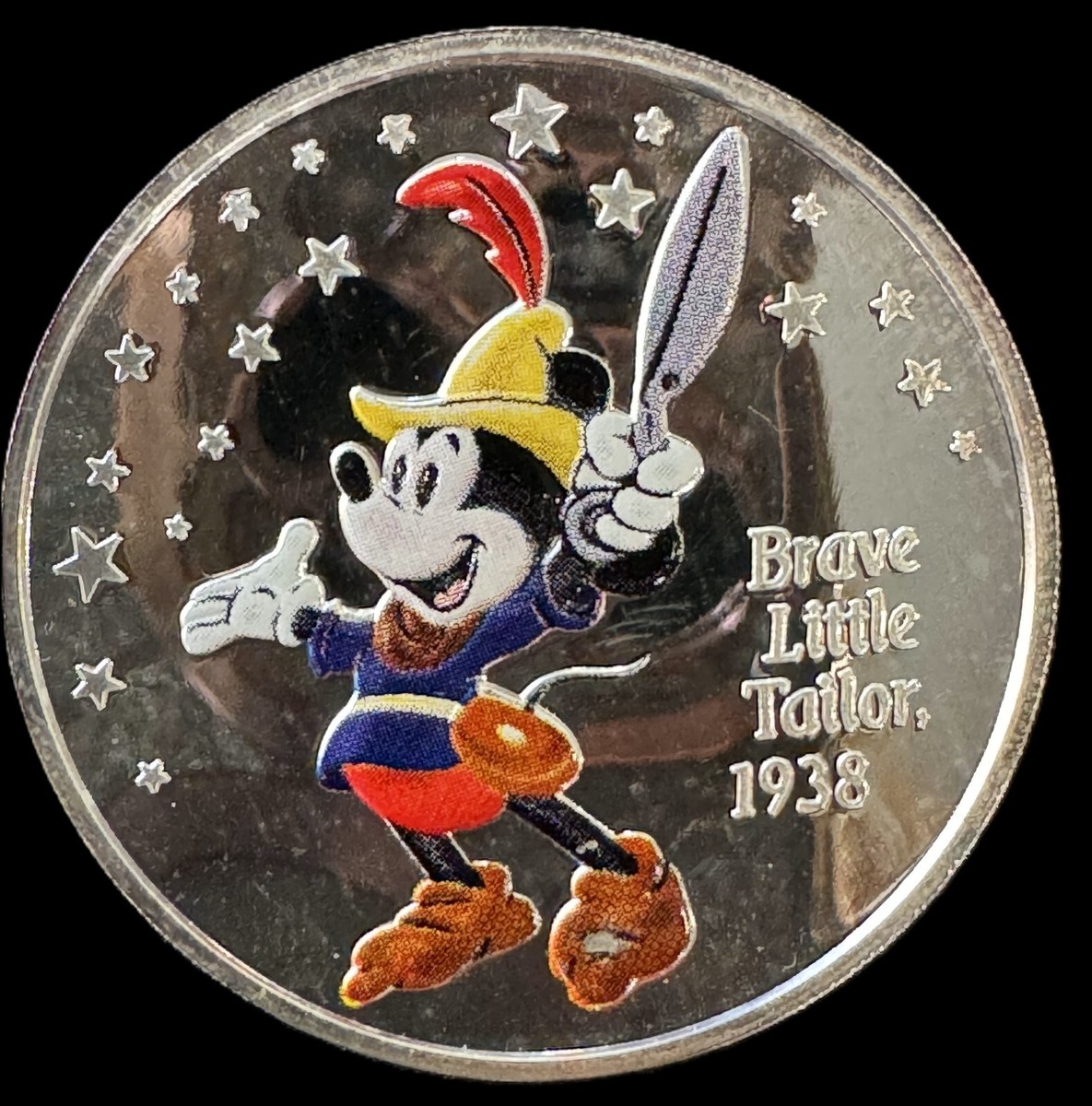 Disney 75 Years with Mickey Colorized 6 - 1 oz .999 Silver Coin