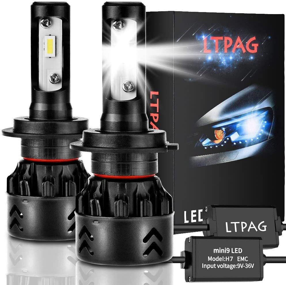 Bombilla H7 LED Coche, 2pcs 72W 12000LM Lampara H7 LED 12V/24V Luces...