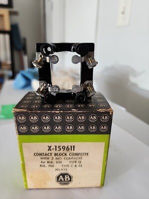A-B  X-159611 CONTACT BLOCK COMPLETE WITH  2 NO CONTACTS TYPE ''G'' (P 1)