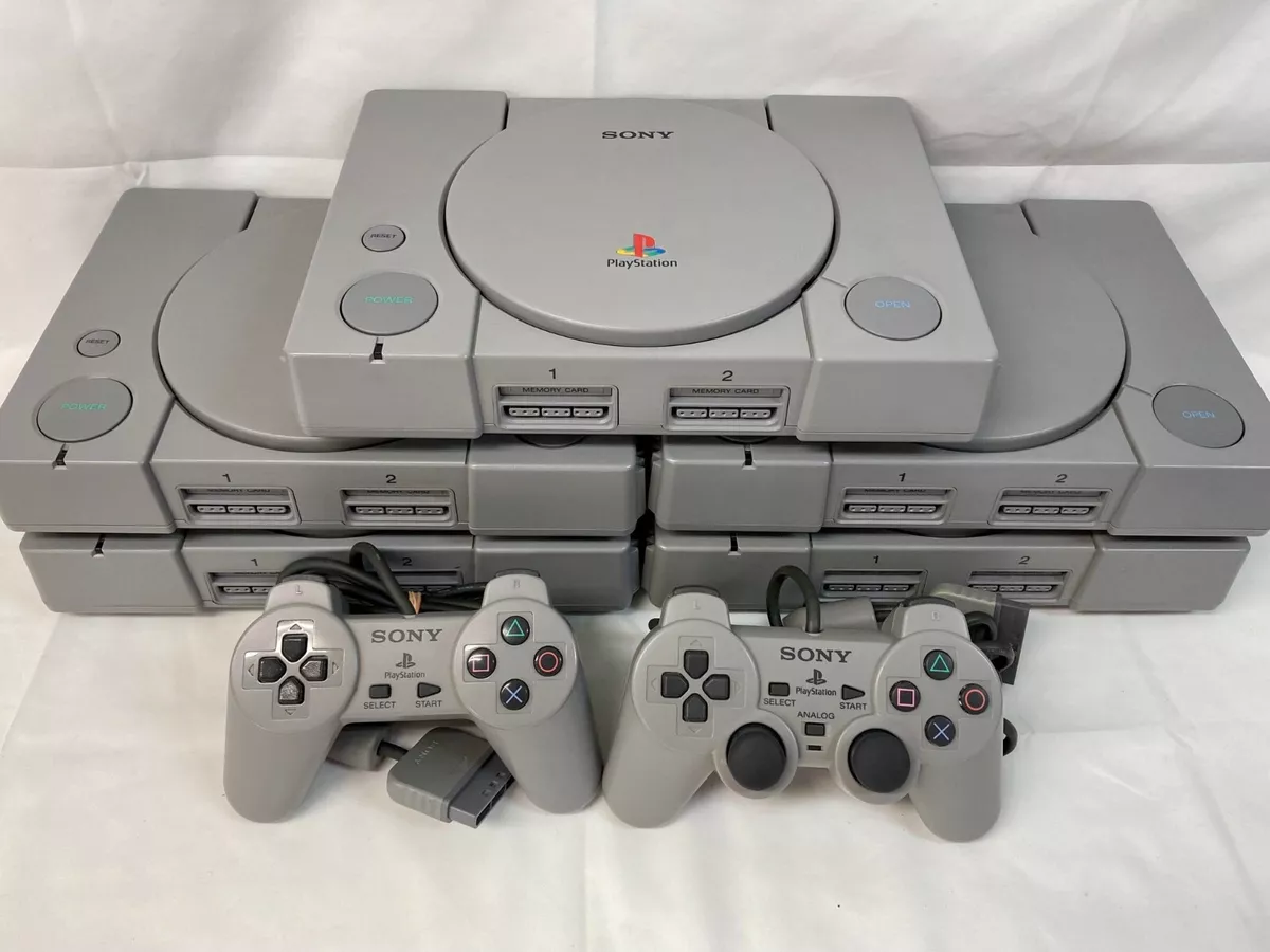 Sony PlayStation 1 PS1 Gray Game Console Full Set Japanese Version Shipping |