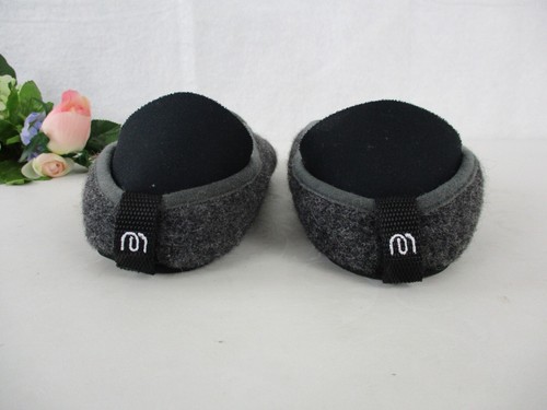 Zapatillas Mahabis clásicas de lana de fieltro para mujer gris oscuro forradas de oveja talla 11 - Imagen 4 de 13