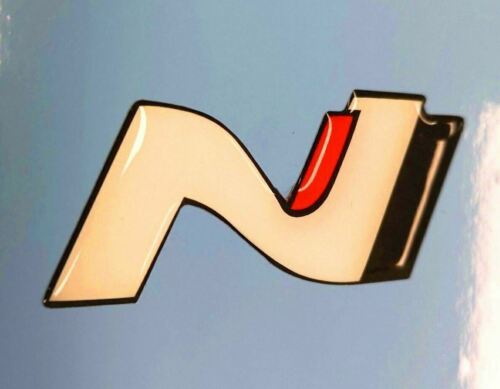 Hyundai i30 N Logo Pair - Epoxy Raised 3D Sticker Decal i30n Turbo Race - Picture 3 of 4