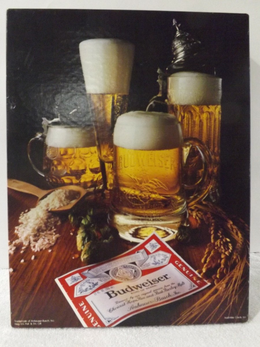 Vintage 80s Budweiser Beer Ahhh Springbok 500 pc Jigsaw Picture