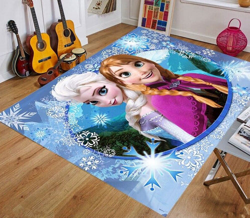 Kinder Teppich Fußmatten 3D Anna Elsa Prinzessin Teppich Mädchen Bodenmatte Neu - Bild 19 von 20