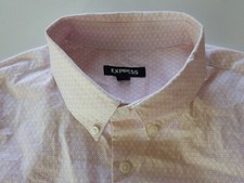 Express Men's Long Sleeve Button-Front Shirt Size L