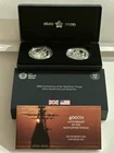 2020 UK/US 400th ANNV. OF THE MAYFLOWER VOYAGE. SILVER COIN AND MEDAL SET.
