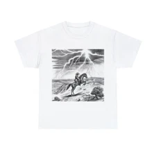 Vintage Style Western Cowboy T Shirt Unisex Adult Fine Art Tee Wild West Horse