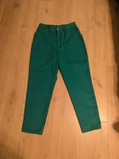 VTG PS Gitano High Waisted Mom Jeans Green 32/18W (32x30) 80's Retro Plus Size