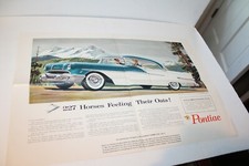 VINTAGE COLOR 1956 PONTIAC STARCHIEF CATALINA DEALER  ADVERTISEMENT ANNOUNCEMENT