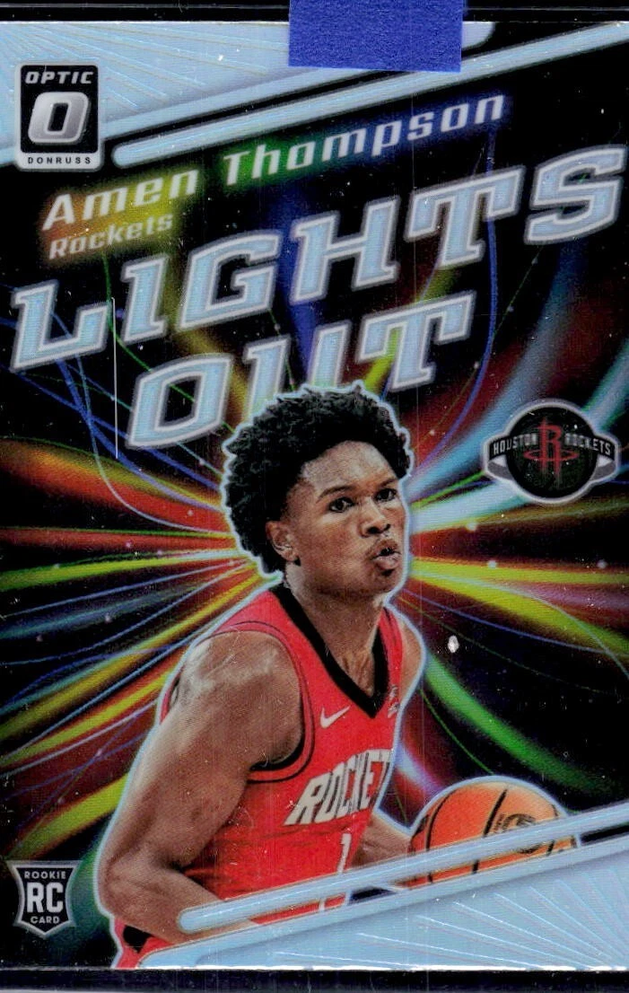 Amen Thompson Rc Holo Prizm SP 2023-24 Optic Lights Out Houston Rockets #15