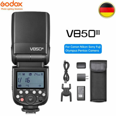 Godox V850III 2.4G X System Wireless mit Speedlite Li-Ionen-Akku für Canon Nikon