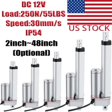 12V 250N 55lbs Linear Actuator 6inch 40inch Stroke 1000mm Fast Speed 30mm/s
