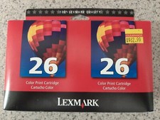 Lexmark Genuine 2-Pack 26 Color Print Ink Cartridges, Brand New, Shipping