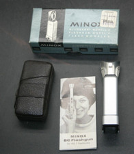 Vintage Genuine Minox Flashgun Model A for Subminature Cameras. Box  Case NOS 