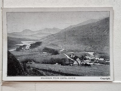Alte Postkarte Wales Mount Snowdon Von Capel Curig