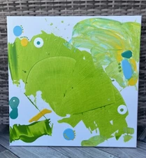 Original Abstract Acrylic Painting on canvas - When Pigs Fly