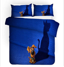 Nuovo set biancheria da letto stampa 3D ScoobyDoo regalo di Natale copertura + federa reggiseno