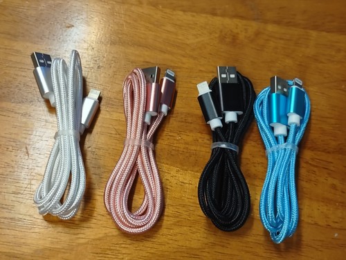 1-PACK 3FT Heavy Duty USB Braided Charger Cable Cord for iPhone, iPad, iPod